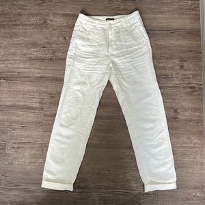 White Linen Dress Pants